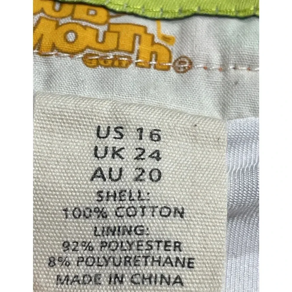 Loud Mouth Women's Patchwork Skort Golf Skirt size US 16 Plaid Cotton Pockets